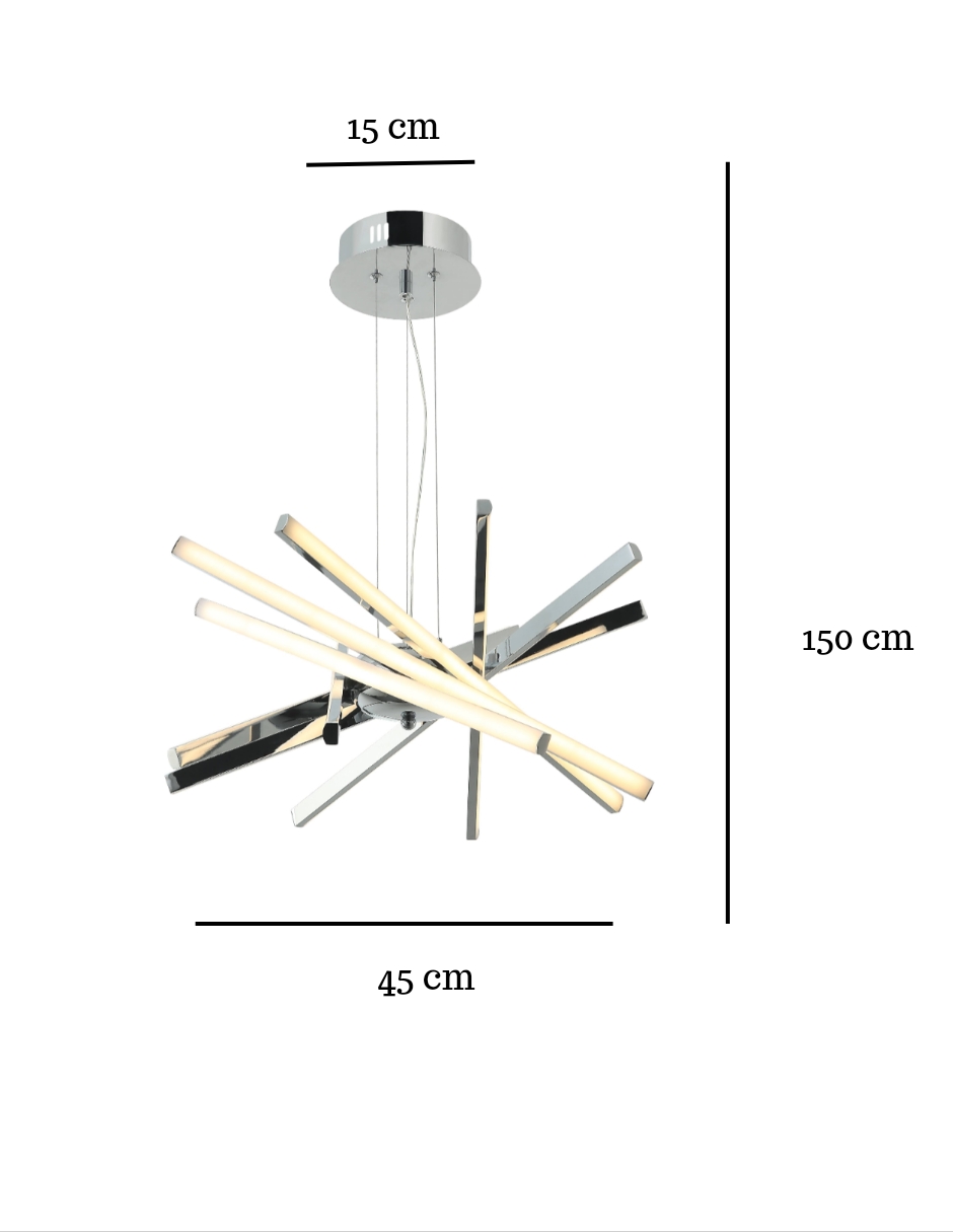 Foto 4 pulgar | Lámpara Colgante de Tubos Led