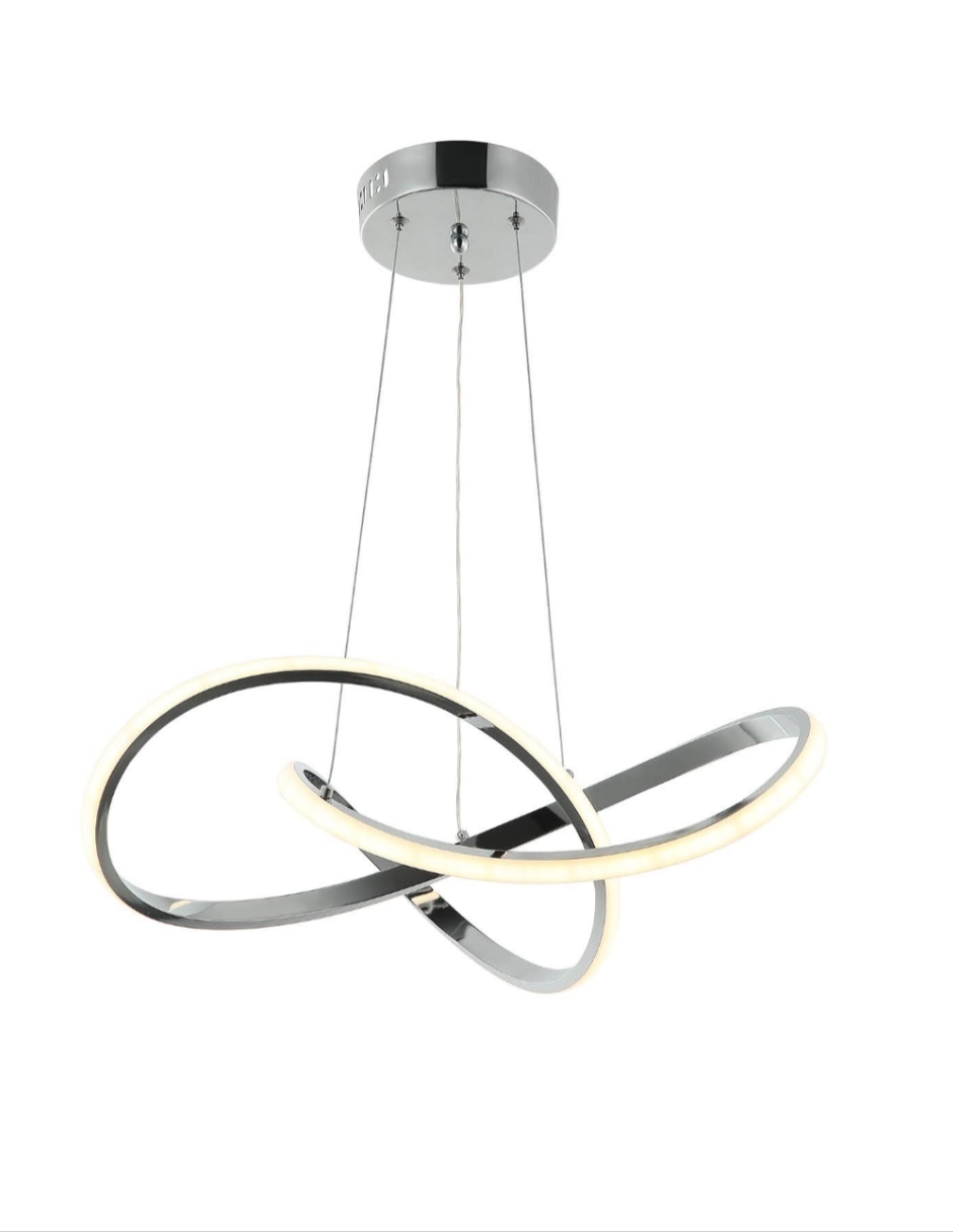 Foto 1 | Lampara Colgante Dos Aros Espiral Colgante