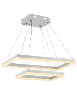 Foto 1 | Candil Estela 3 Cuadrados Iluminación Luz Vic Blanco