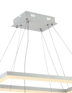 Foto 2 | Candil Estela 3 Cuadrados Iluminación Luz Vic Blanco