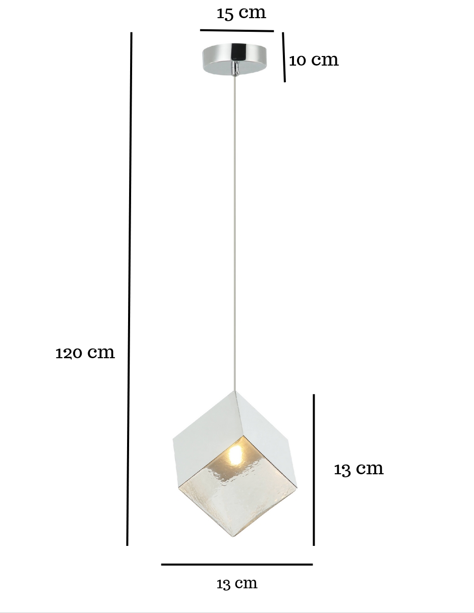 Foto 4 pulgar | Candil Colgante Cubo Dad 1 Luz