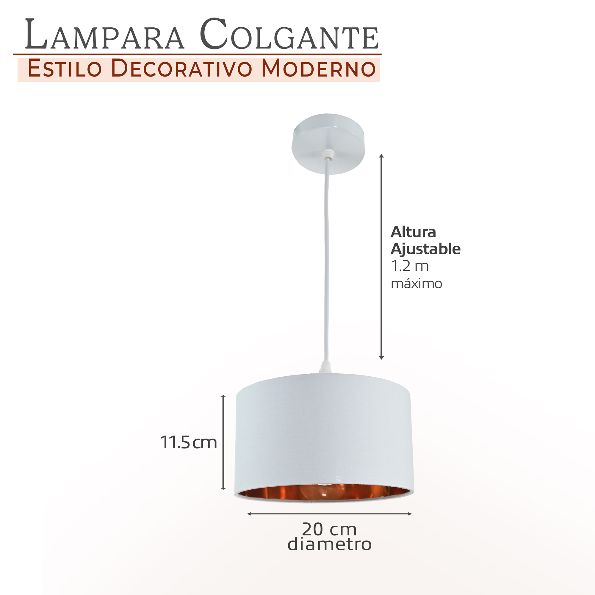Foto 2 | Lampara Colgante Deydin Blanca