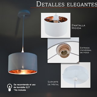 Foto 3 | Lampara Colgante Deydin Blanca
