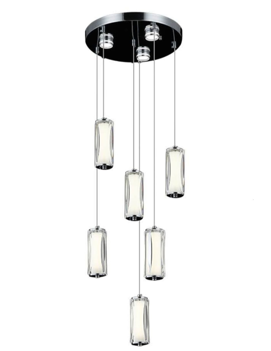 Foto 2 pulgar | Lampara Colgante Pinto Viderio 6 Luces