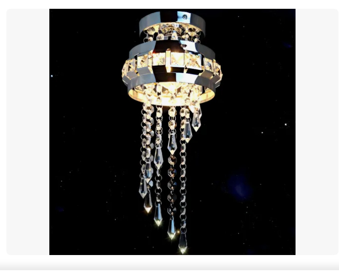 Foto 2 pulgar | Lámpara Xtellar De Techo Decorativa Cristal Moderna Sala Recamara