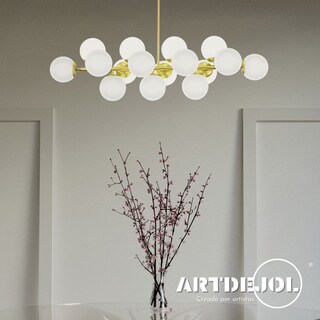 Foto 3 | Candelabro Dorado 16 Esferas 150*230 Mm Decoración para sala, comedor, cuarto de TV, escaleras.