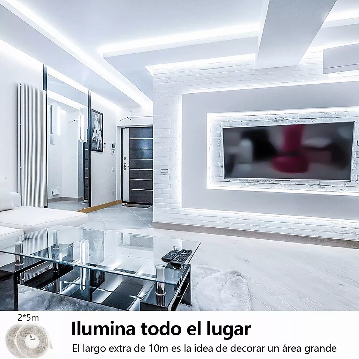 Foto 7 pulgar | Tira LED Eo Safe Imports Esi-8073 de Luz Blanca Decoración 2 Rollos 5 m Blanco