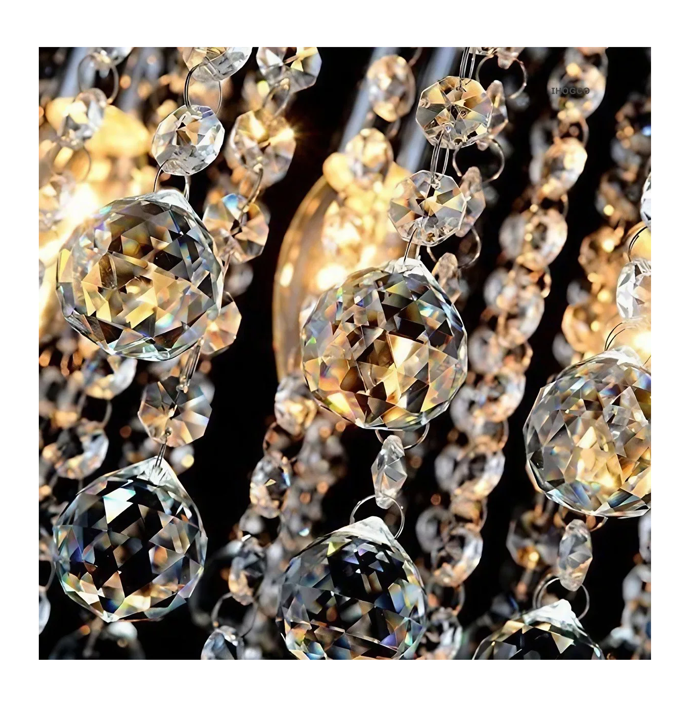 Foto 3 pulgar | Lámpara Techo Colgante Cristal Moderna Decoración Lujoso Plata