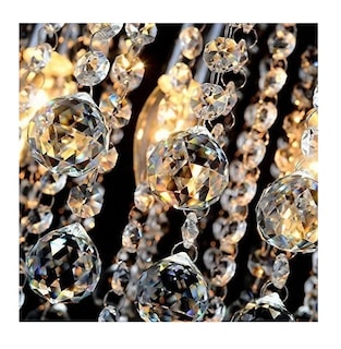 Foto 2 | Lámpara Techo Colgante Cristal Moderna Decoración Lujoso Plata