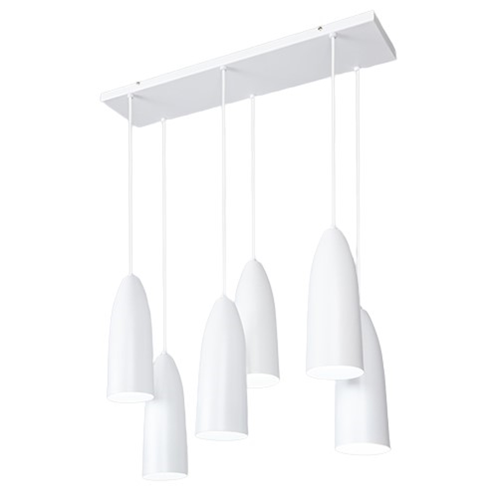 Foto 3 pulgar | Luminario Múltiple Colgante Campana Candil Maxxi MX-CL8057/B/6 Blanco 6 Candiles