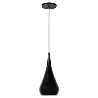 Foto 1 | Luminario Colgante Forma De Gota Acero Cromado Negro Maxxi