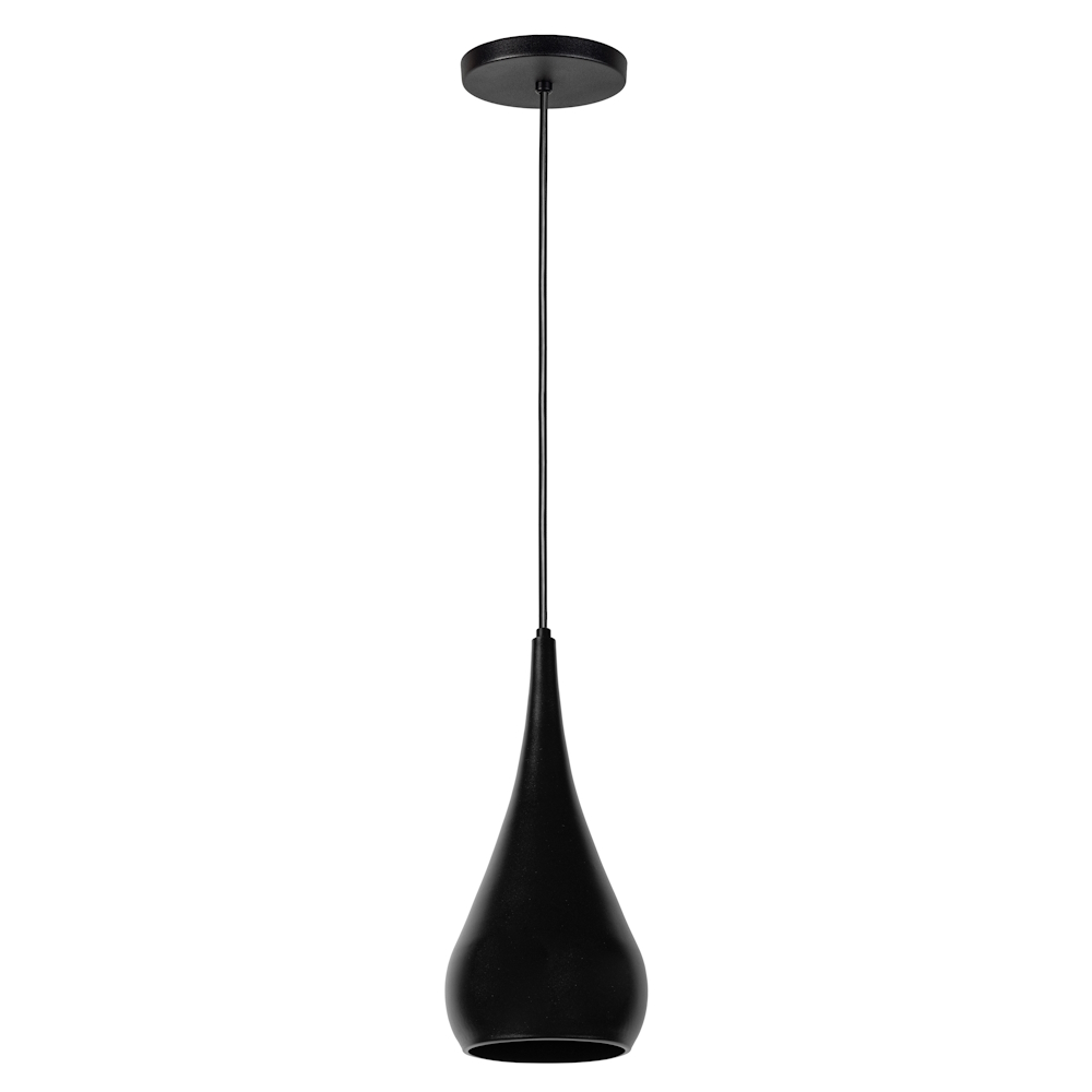 Foto 3 pulgar | Luminario Colgante Forma De Gota Acero Cromado Negro Maxxi