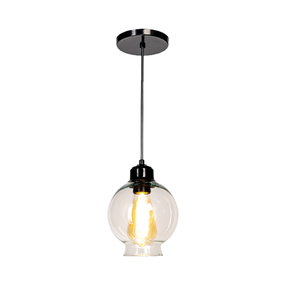 Luminario Colgante 127v Maxxi Acero Inoxidable Negro