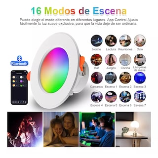 Foto 3 | Lampara de Techo Led Eo Safe Imports 2 Piezas Multicolor