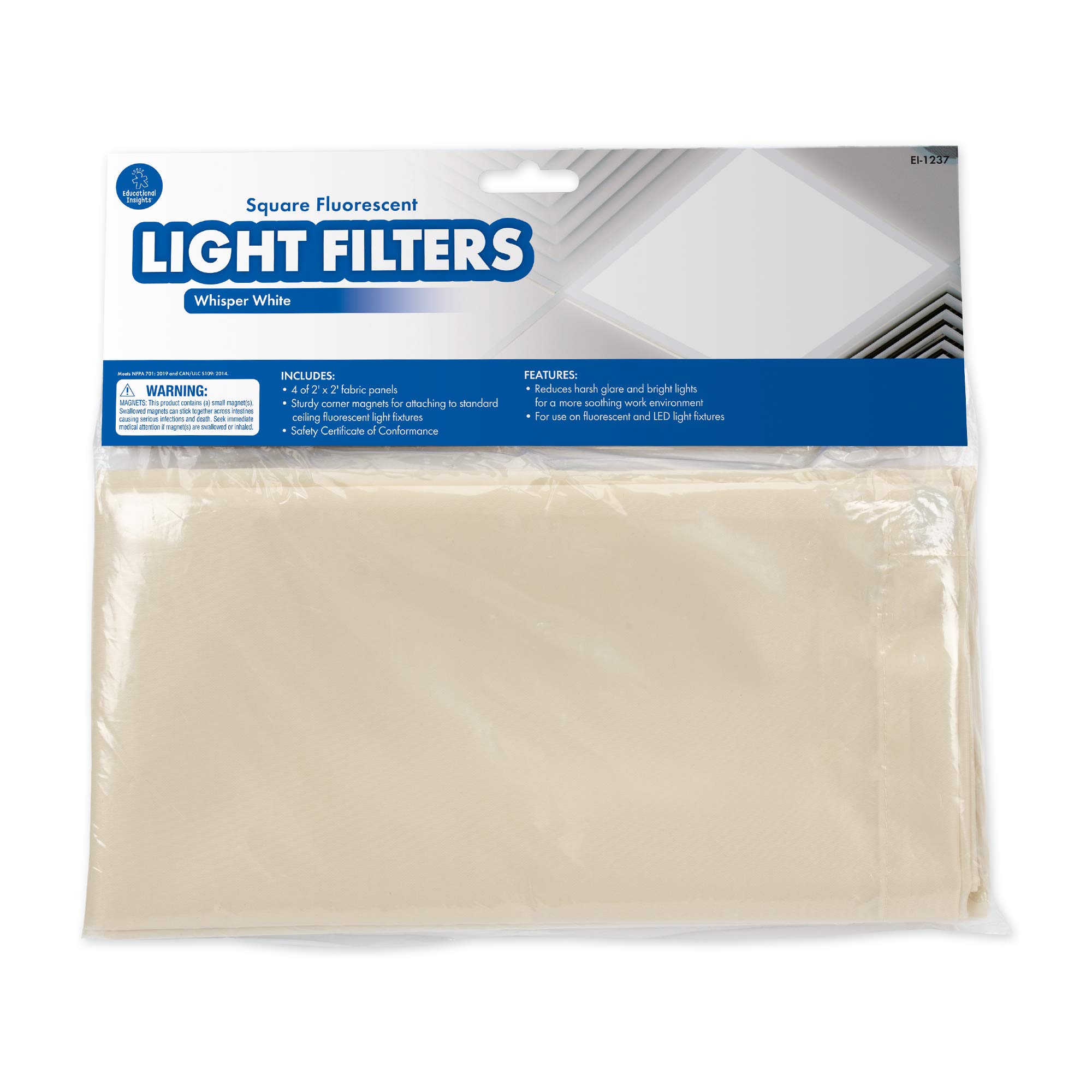 Foto 2 pulgar | Venta Internacional - Filtros De Luz Whisper White De 2 Pies X 2 Pies Paquete De 4 Unidades Para Oficina