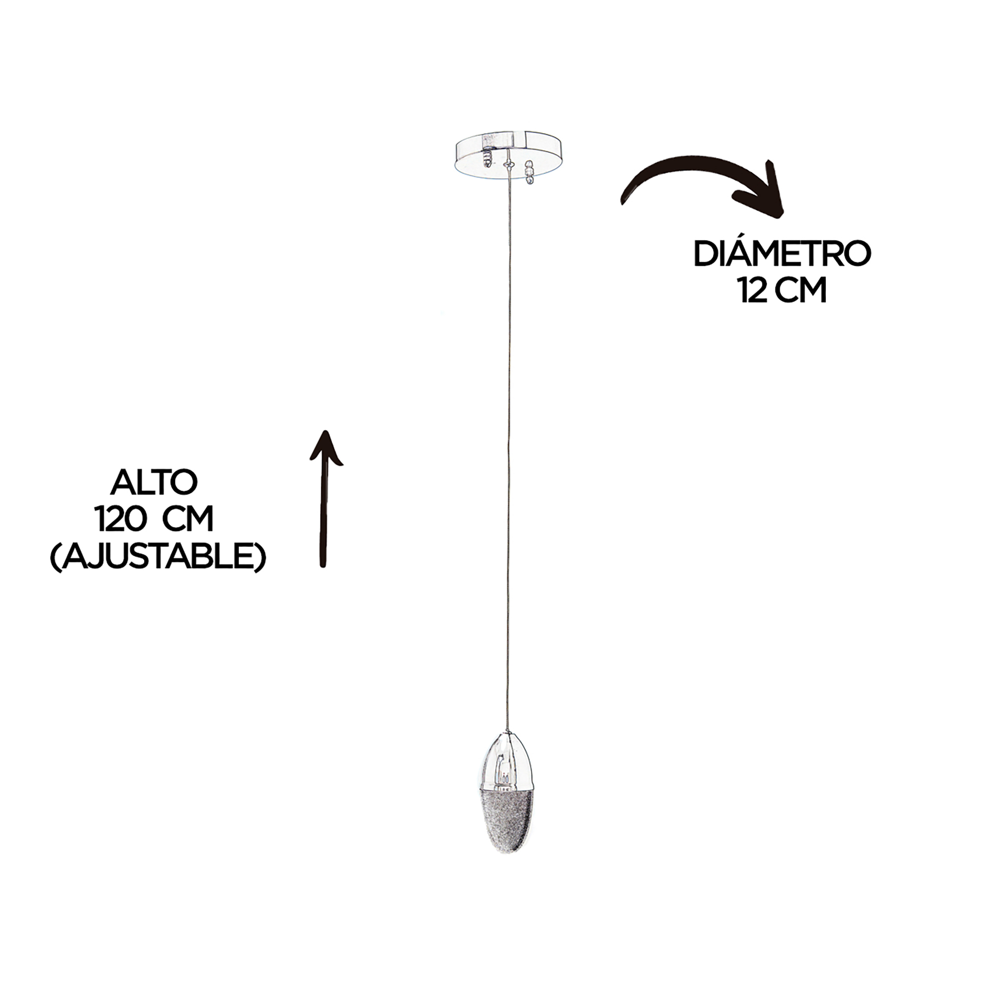 Foto 7 pulgar | Lámpara De Techo Led Gamalux Flotante Acero Y Cristal 1 Luz