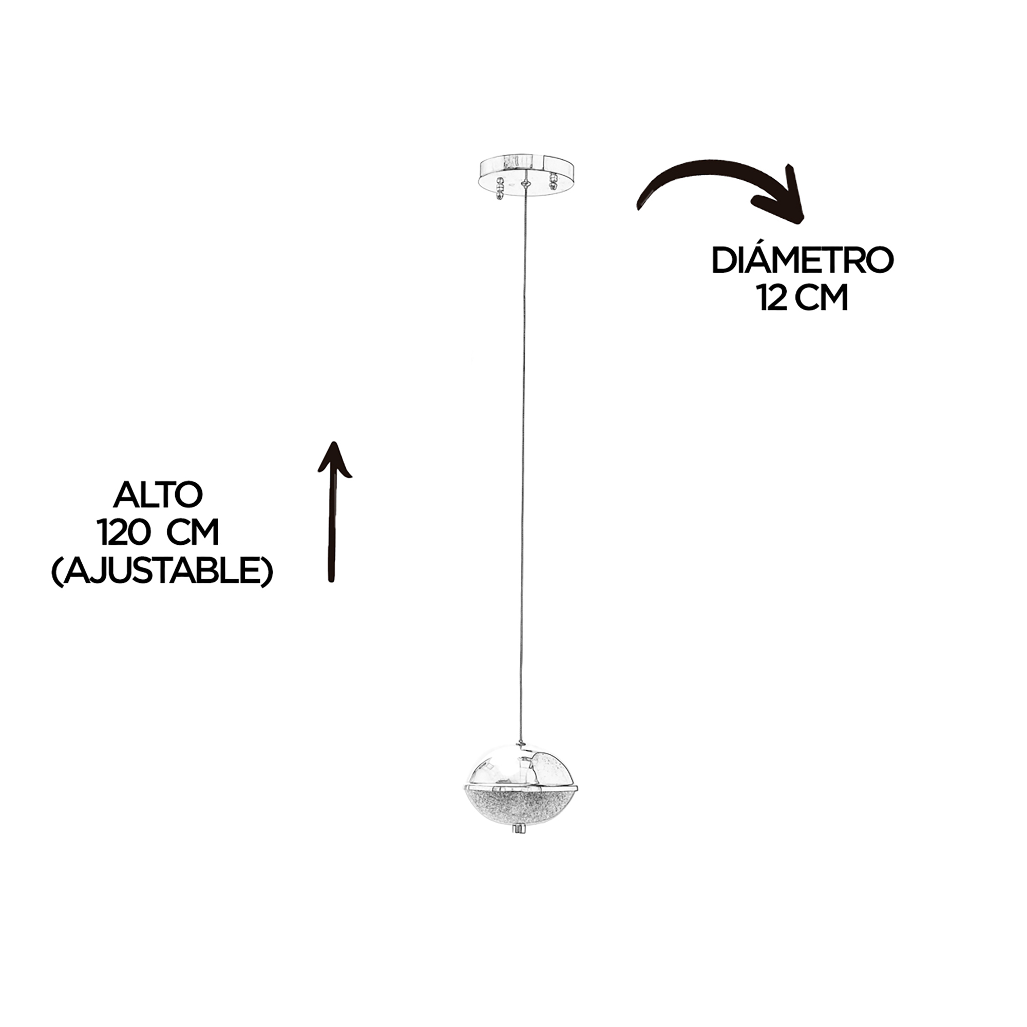 Foto 7 pulgar | Lámpara De Techo Led Gamalux Flotante Cristal De 1 Luz