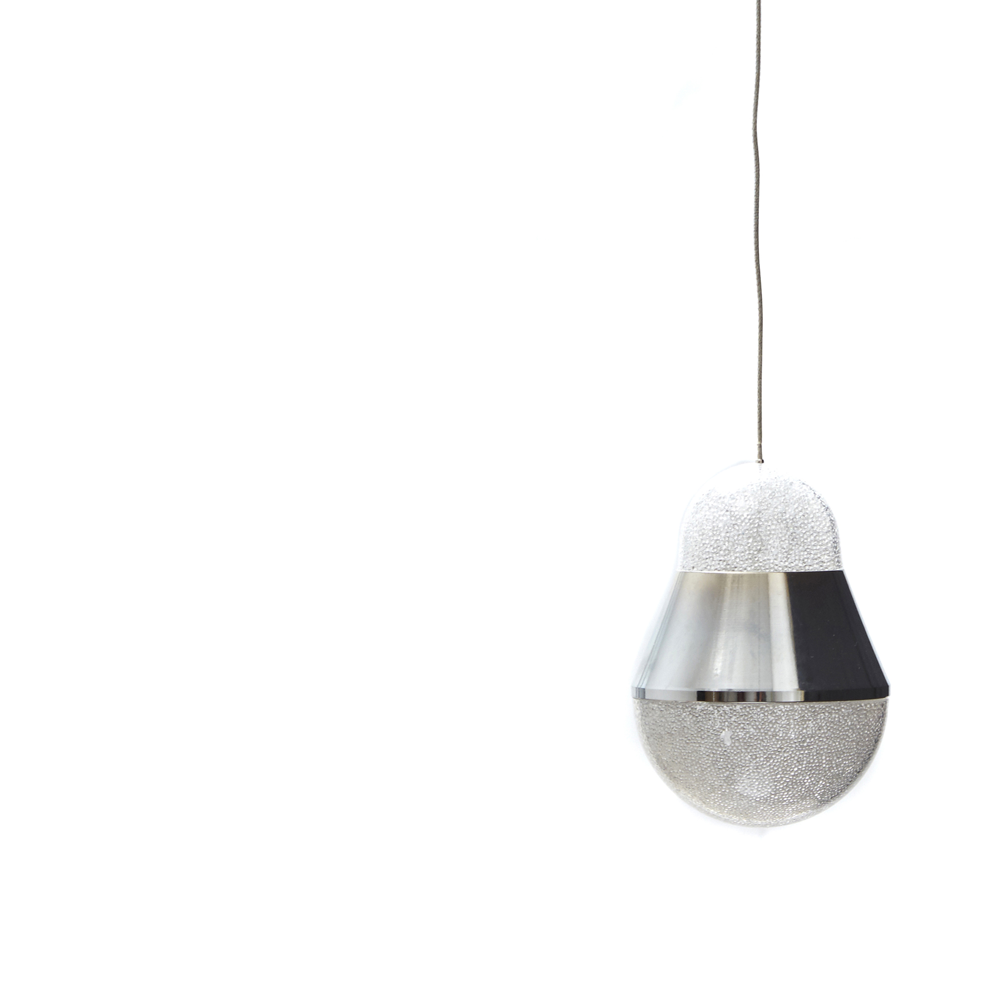 Foto 2 | Lámpara De Techo Led Flotante Acero Inox Y Cristal De 1 Luz