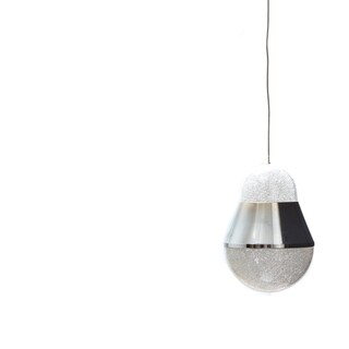Foto 2 | Lámpara De Techo Led Flotante Acero Inox Y Cristal De 1 Luz