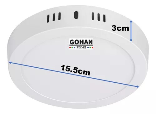 Foto 3 | Lampara De Techo Plafon Led Sobreponer Redondo Con 3 Cambios De Luz Calida, Neutra Y Blanca Potencia 12w