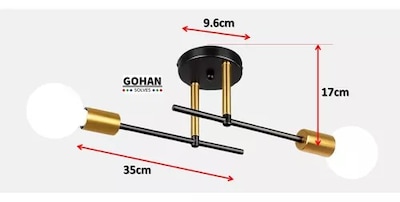 Foto 3 | Lámpara para Techo o Pared Tipo Araña con Manecillas Movibles o Ajustables