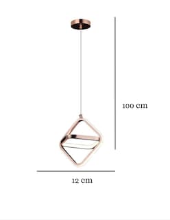 Foto 3 | Lámpara Colgante Iluminación Luz Vic LV 345-1 Triangular Cobre