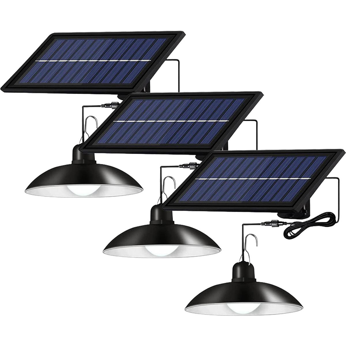 Luminario Solar Led Interior Ventdepot Mxslu-003 3 Piezas Negro