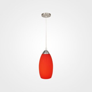 Foto 1 | Lámpara de Techo Colgante Vidrio Mate Maxxi Rojo