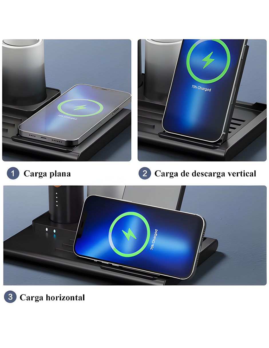 Foto 5 | Lámparas De Mesa De Plegable Carga De Inalambrica Ajustable