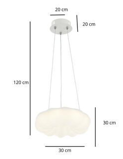 Foto 3 | Lámpara Colgante de LED Nube Plateada