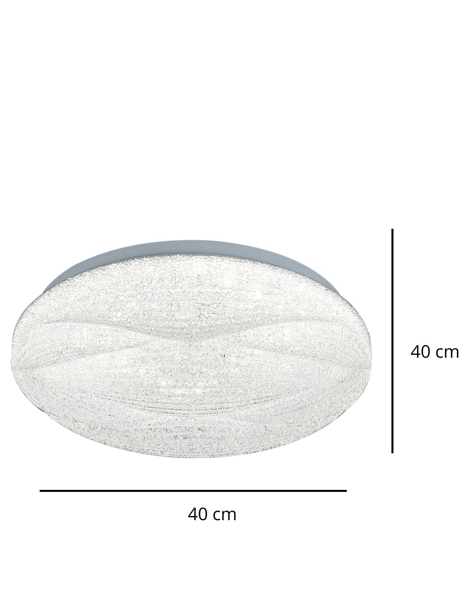 Foto 4 pulgar | Plafón de Cristal LED con 3 Opciones de Luz