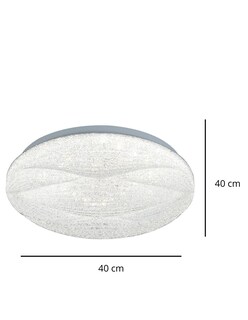 Foto 3 | Plafón de Cristal LED con 3 Opciones de Luz