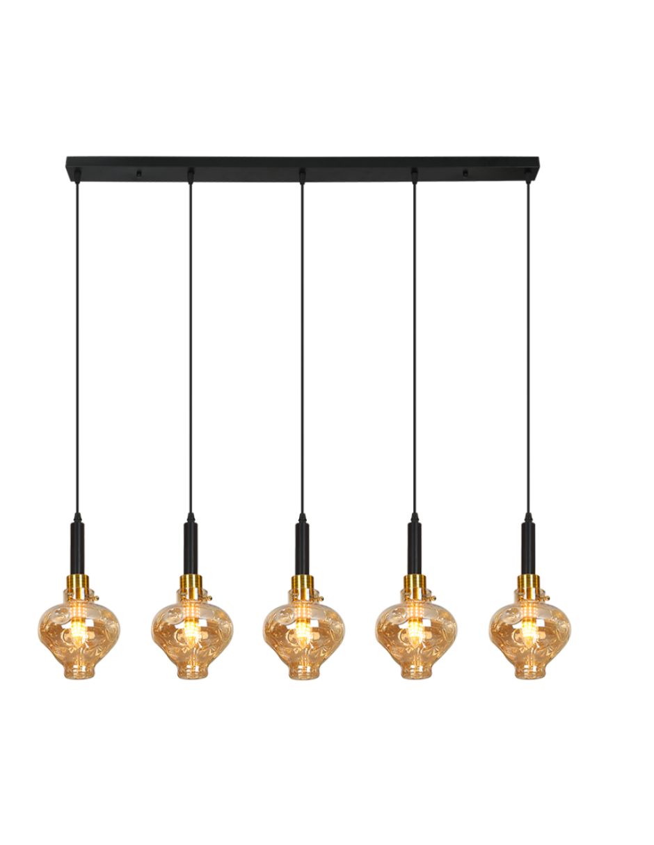 Foto 1 | Lampara Colgante De Cristal 5 Luces