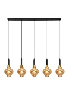 Foto 1 | Lampara Colgante De Cristal 5 Luces
