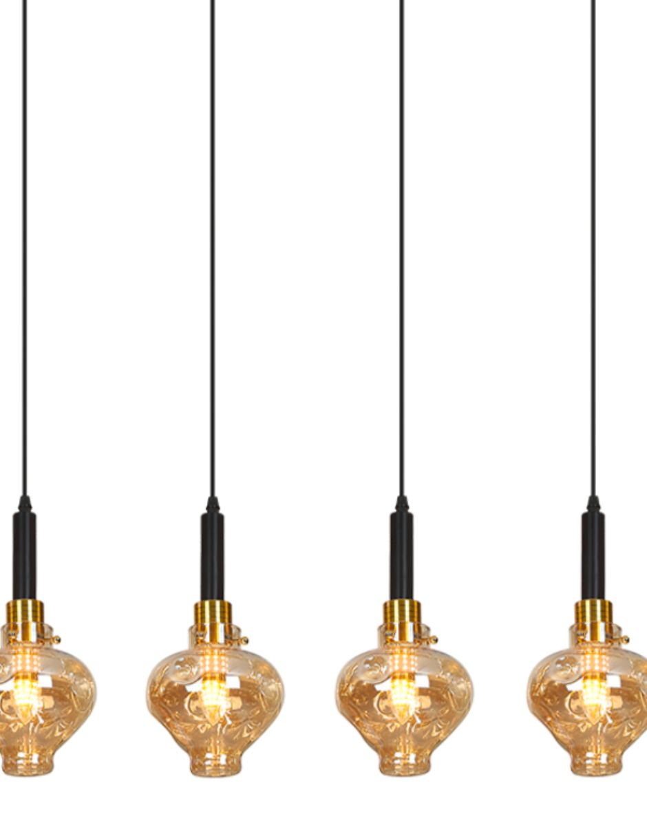 Foto 2 | Lampara Colgante De Cristal 5 Luces