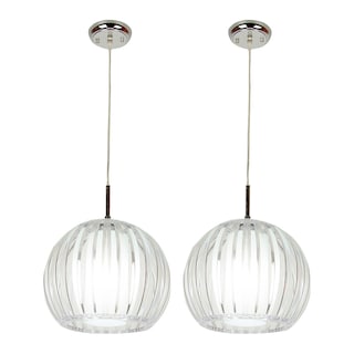 Foto 1 | Pack De 2 Lámpara Colgante De Cristal/plástico 1.52 M De Altura