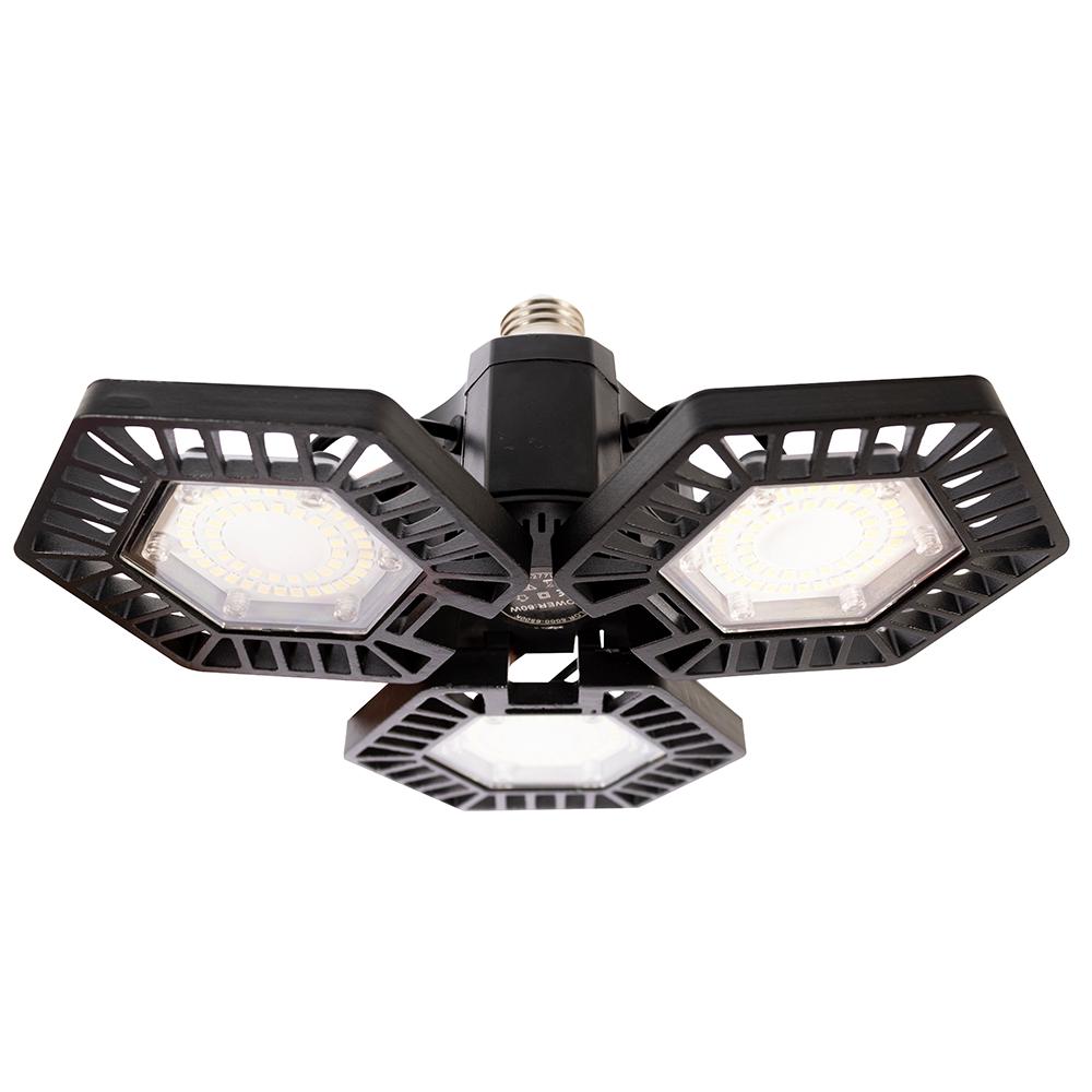 Foco Led Omnidireccional Para Garaje Iusa De 3 Paneles Abatibles, 60 W