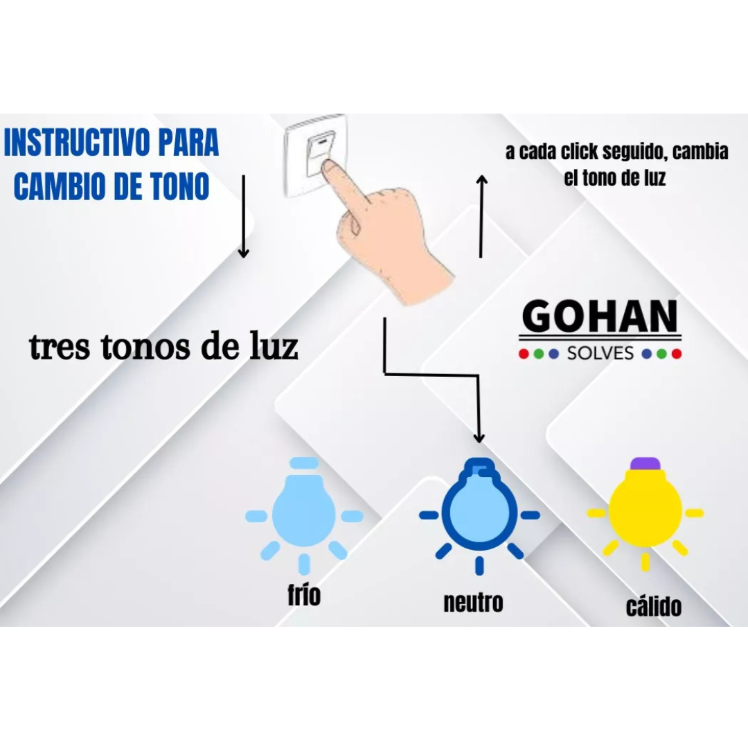 Foto 7 pulgar | Lámpara Colgante Led Doble Anillo Diseño Moderno 3 Tonos de Luz