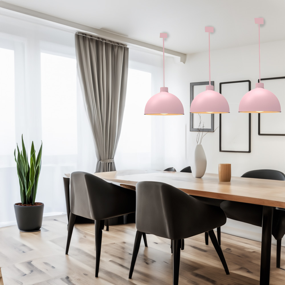 Foto 5 pulgar | Paquete 3 Lámparas de Techo Ilios Innova Colgantes Decorativas Estilo Nórdico Rosas