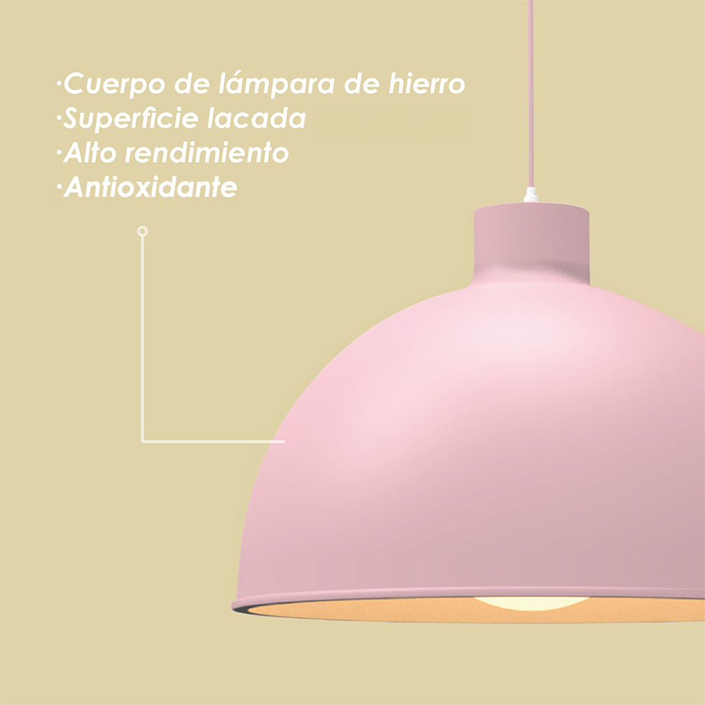 Foto 8 pulgar | Paquete 3 Lámparas de Techo Ilios Innova Colgantes Decorativas Estilo Nórdico Rosas