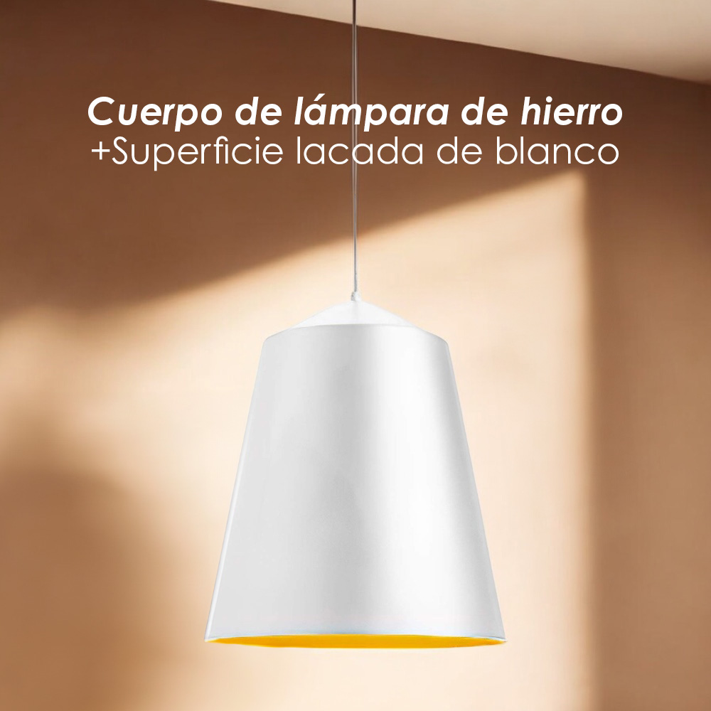 Foto 6 | Ilios Innova Lámpara Colgante Xl 8063 Blanco Dorado D360 H400