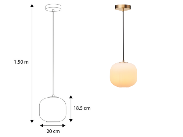 Foto 4 | Lampara Colgante Vidrio Elegante Calidad Premium | Erp0319ch