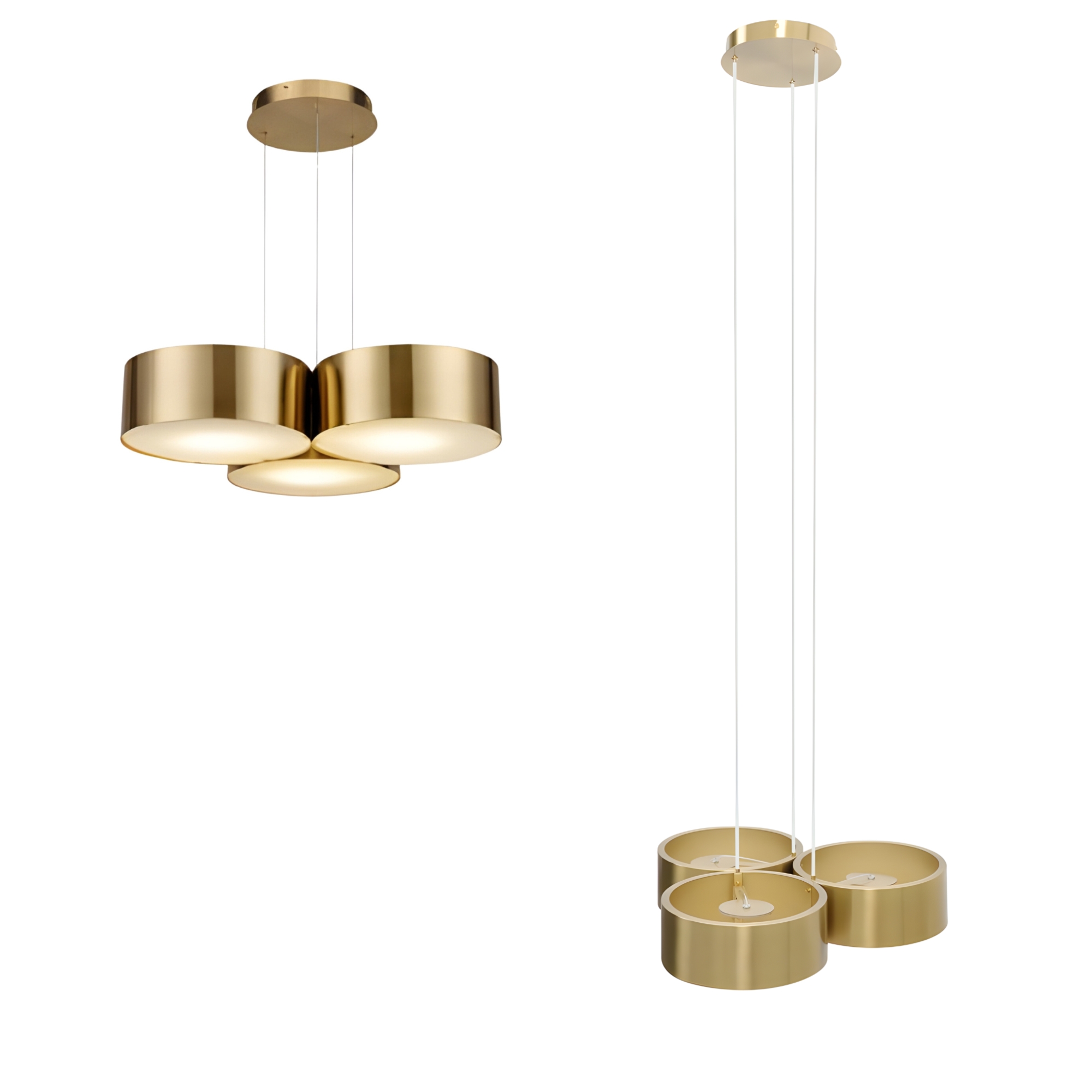 Lampara de Techo Led 3 Anillos Dorados Premium Erp0548