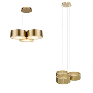 Foto 1 | Lampara de Techo Led 3 Anillos Dorados Premium Erp0548