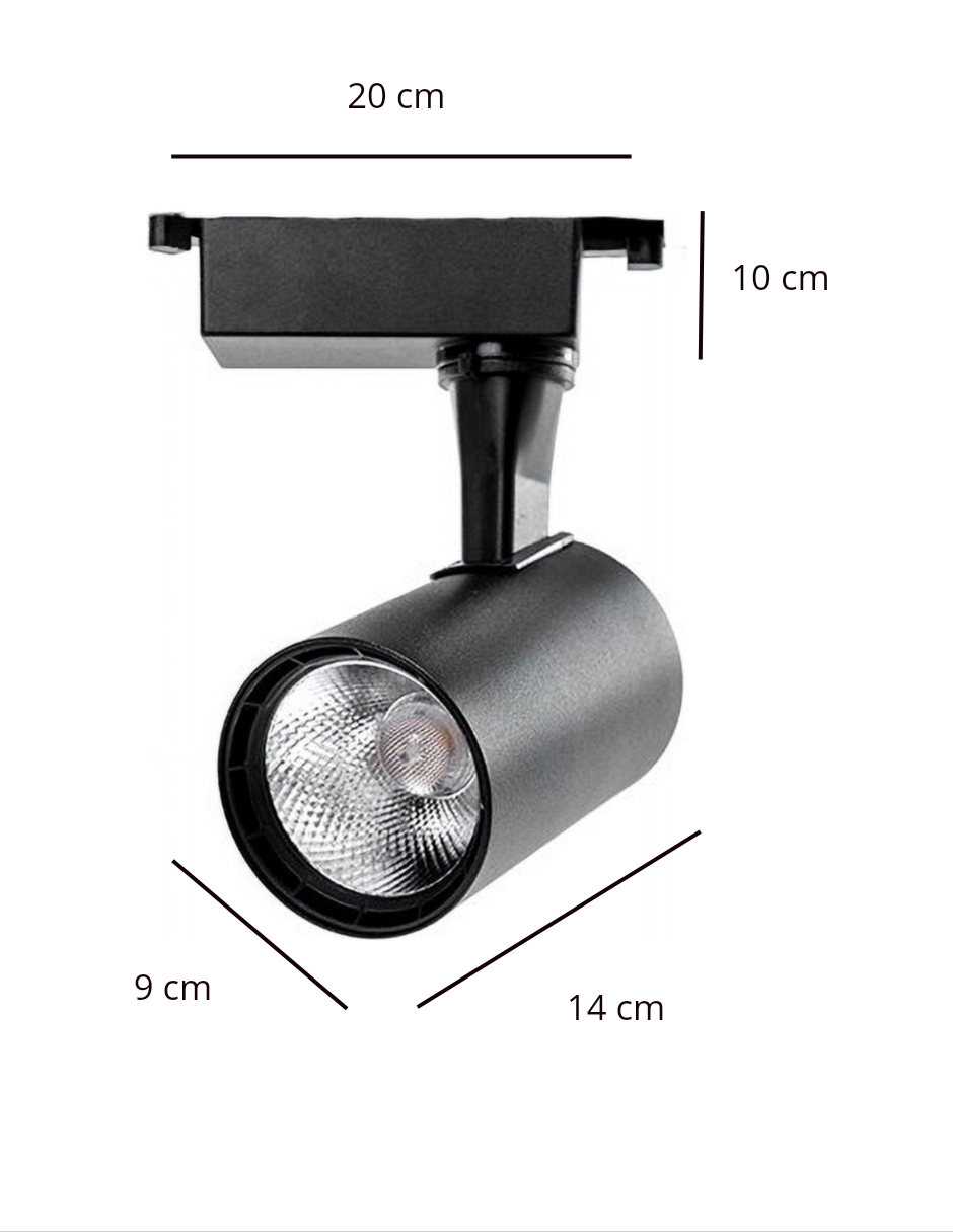 Foto 4 pulgar | Luminario Led para Riel 30 w Negro