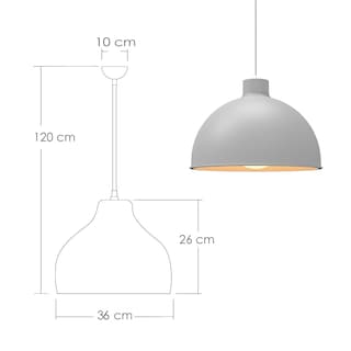 Foto 2 | Lampara de Techo Colgante Ilios Innova Gris Decorativo Estilo Nórdico Retro Fabricada en Hierro