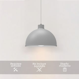 Foto 3 | Lampara de Techo Colgante Ilios Innova Gris Decorativo Estilo Nórdico Retro Fabricada en Hierro