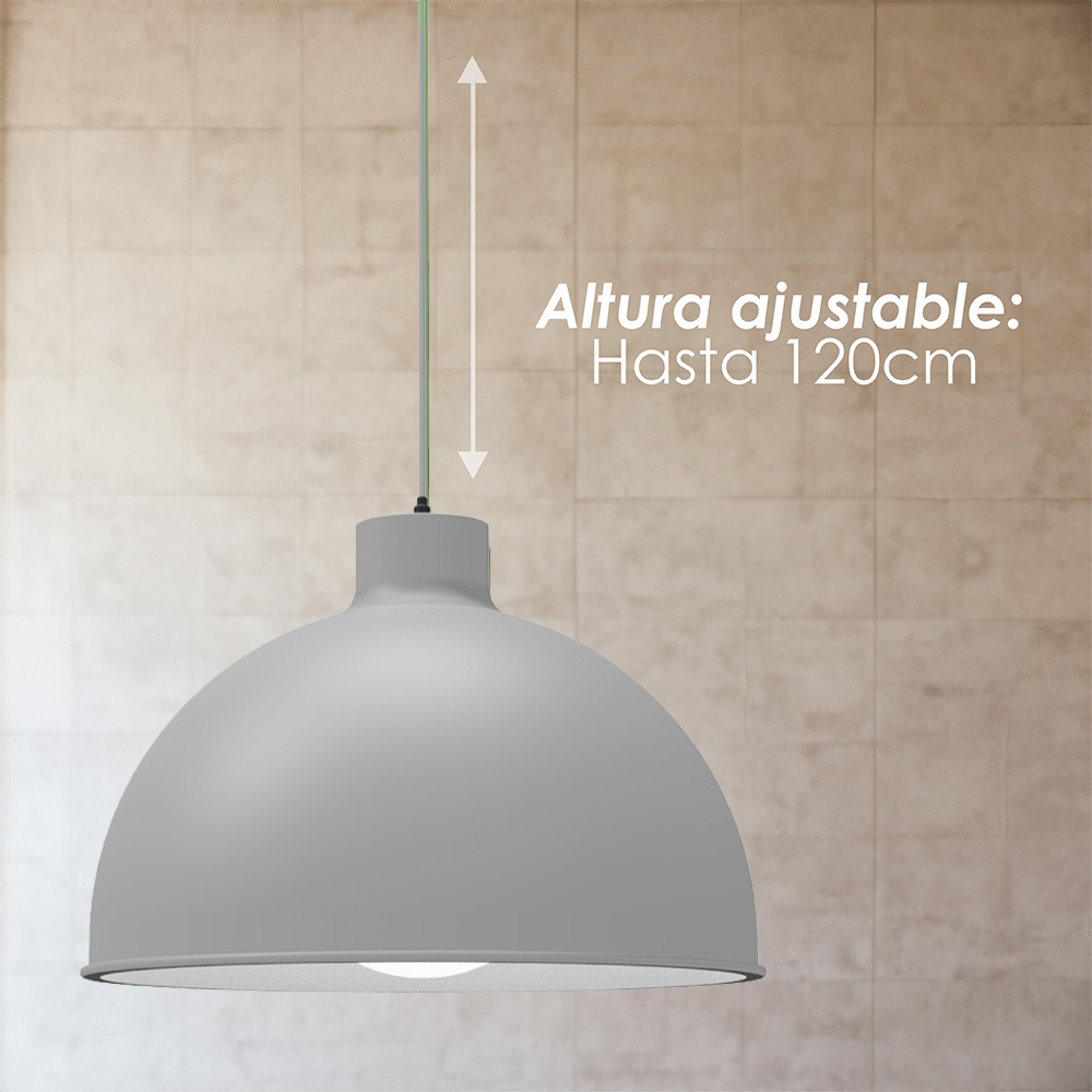 Foto 8 | Lampara de Techo Colgante Ilios Innova Gris Decorativo Estilo Nórdico Retro Fabricada en Hierro