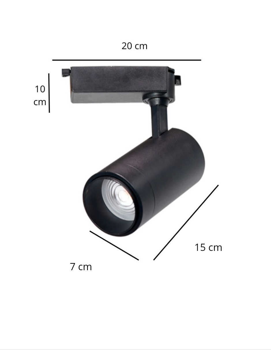 Foto 4 pulgar | Luminario para Riel 30 w Negro