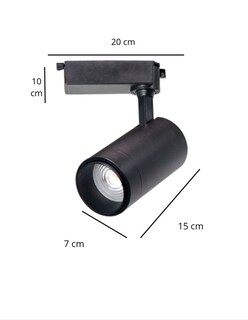 Foto 3 | Luminario para Riel 30 w Negro